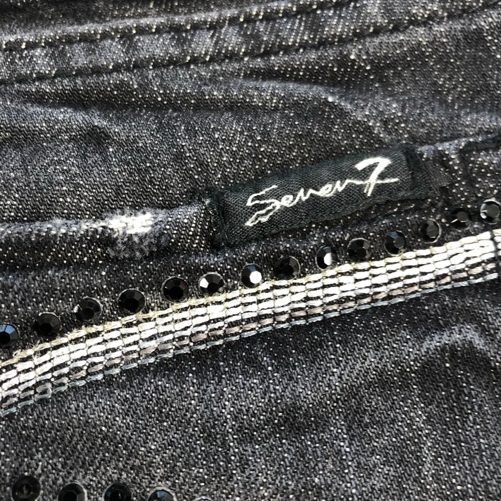 Seven7, Black Flare Jeans, Size 28 - Picture 12 of 16